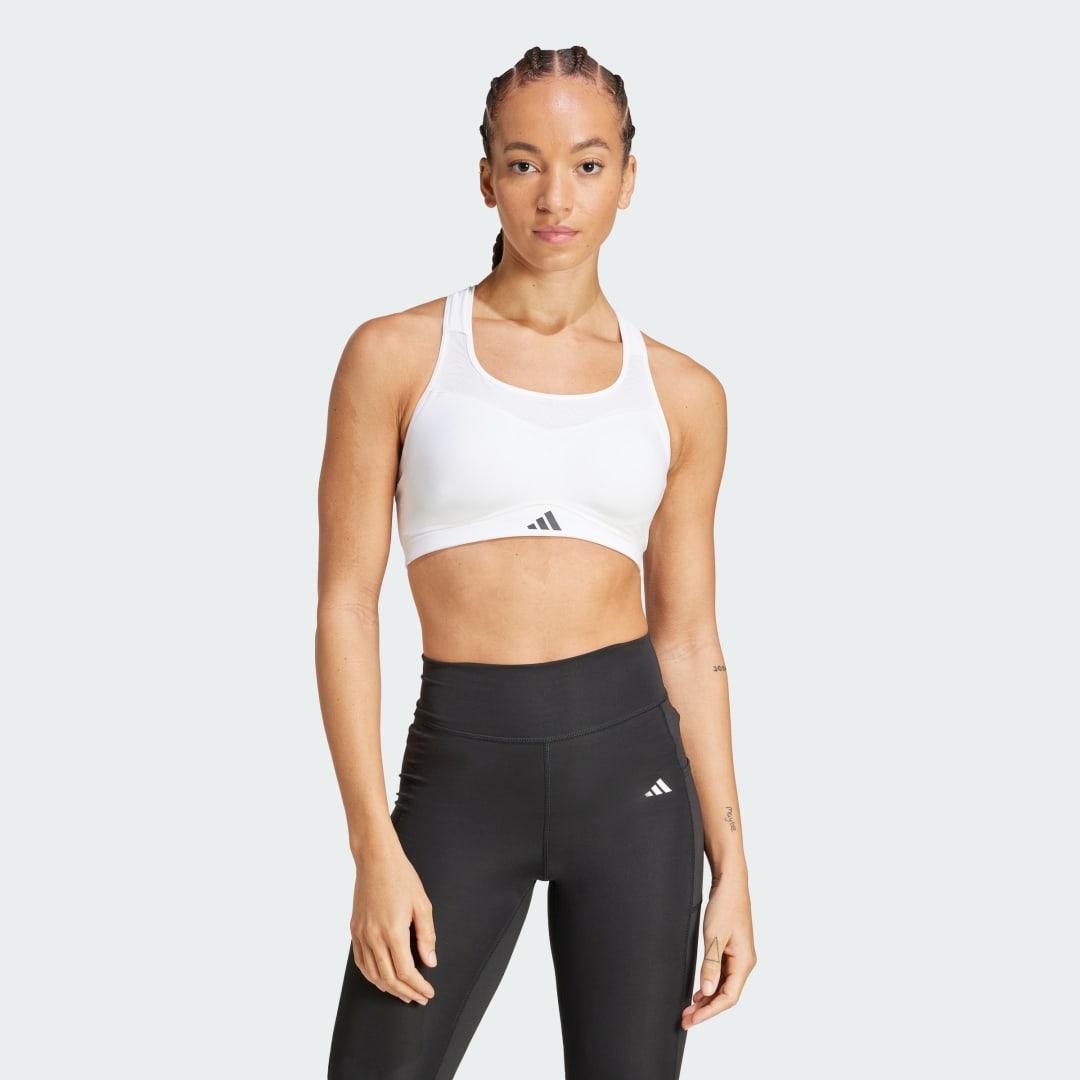 adidas TLRD Impact Training High Support Bra White L C-D Womens Product Image