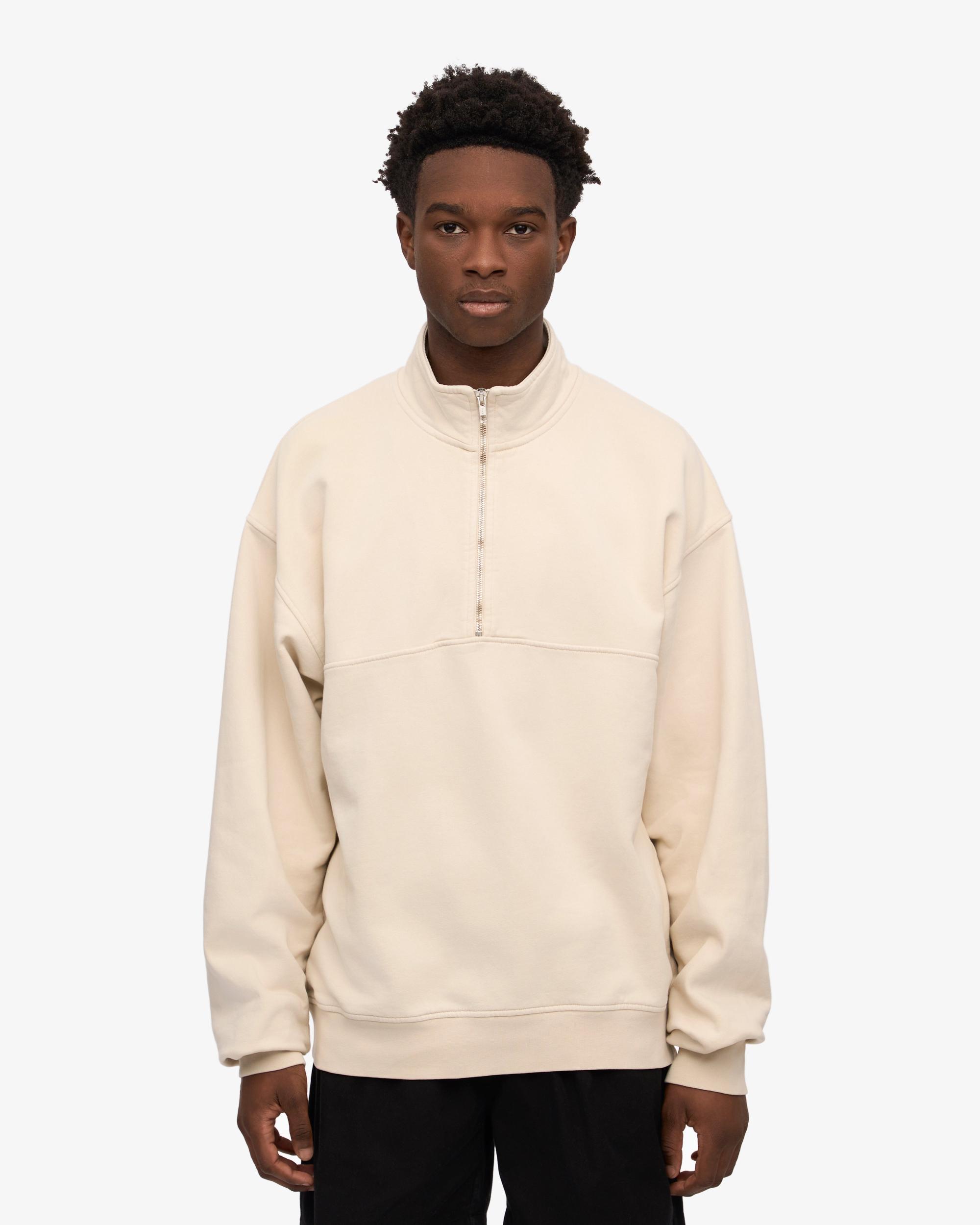 Organic Quarter Zip - Ivory White Product Image