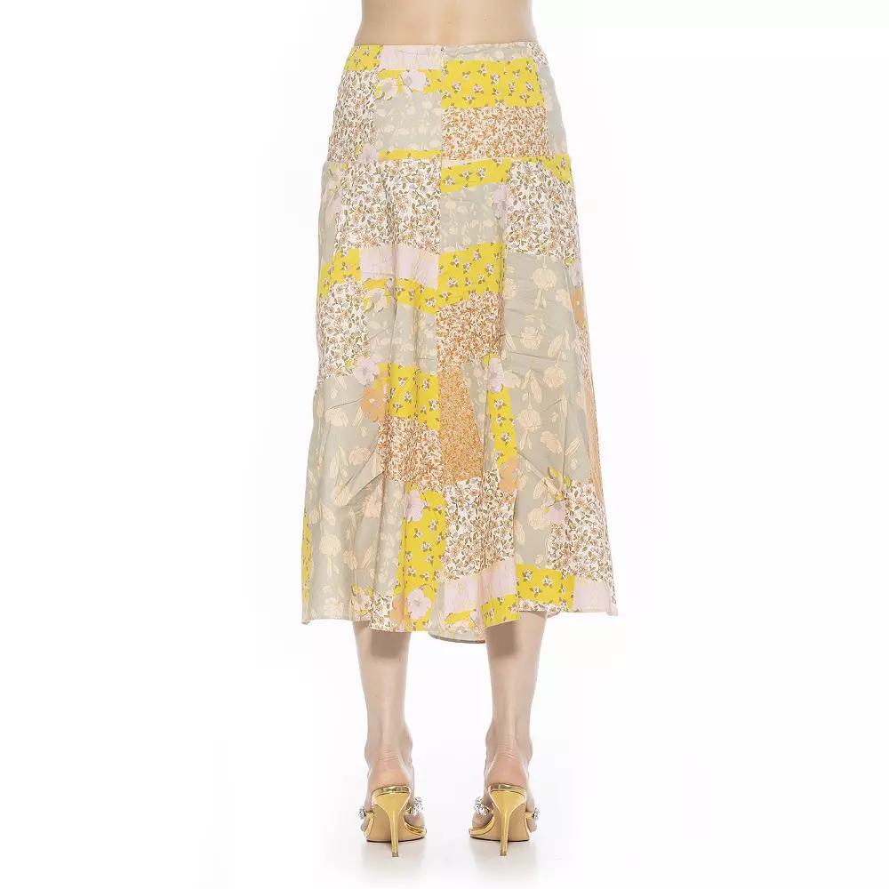 Women's ALEXIA ADMOR Hadley Pull-On Midi Skirt, Size: 12, Ivory Product Image