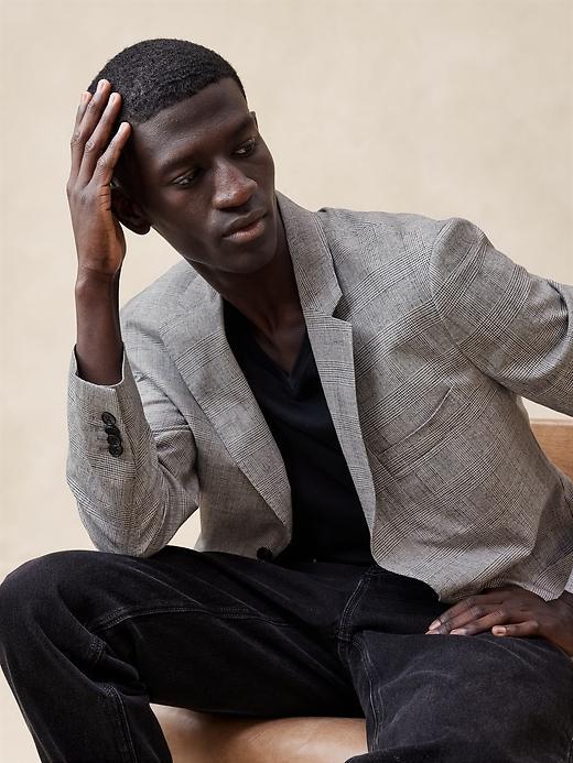 Italian Stretch-Cotton Suit Jacket Product Image