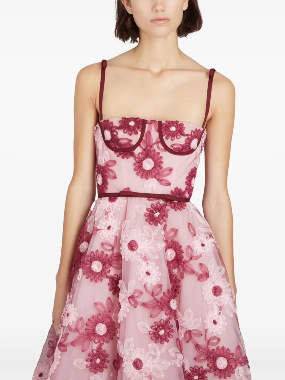 Ribbon Bouquet-print maxi dress Product Image