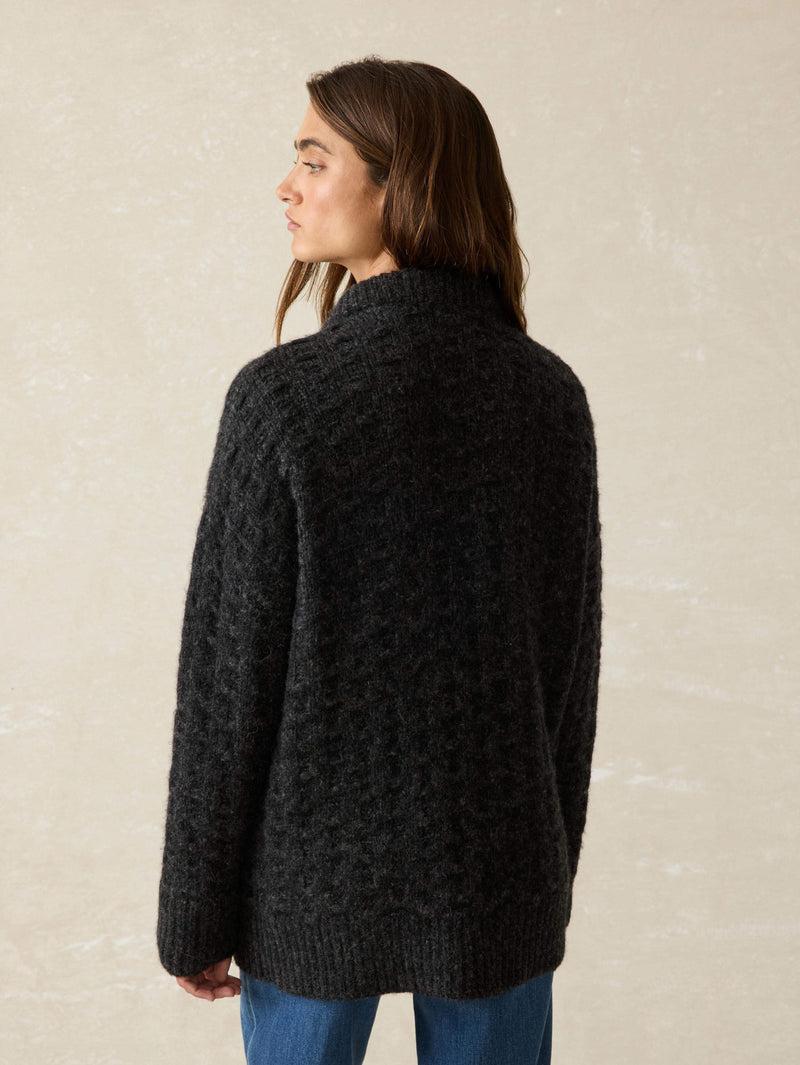Frost Relaxed Cardigan - Charcoal Female Product Image
