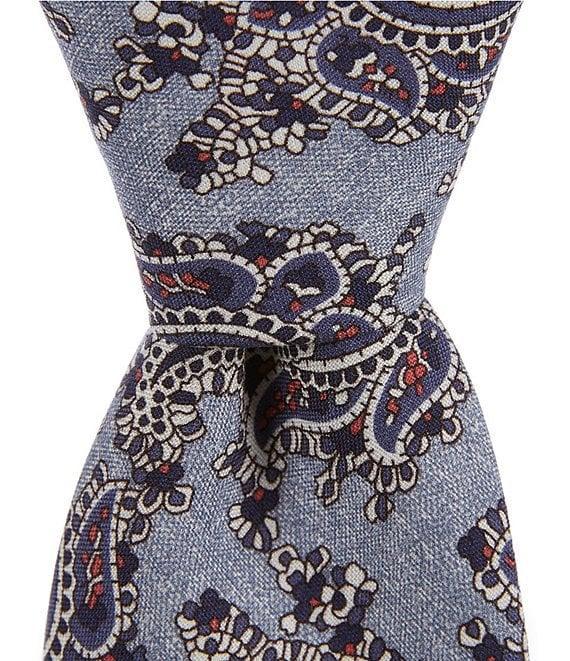 Cremieux Beltre Pine Print 3 1/4#double; Silk Tie Product Image