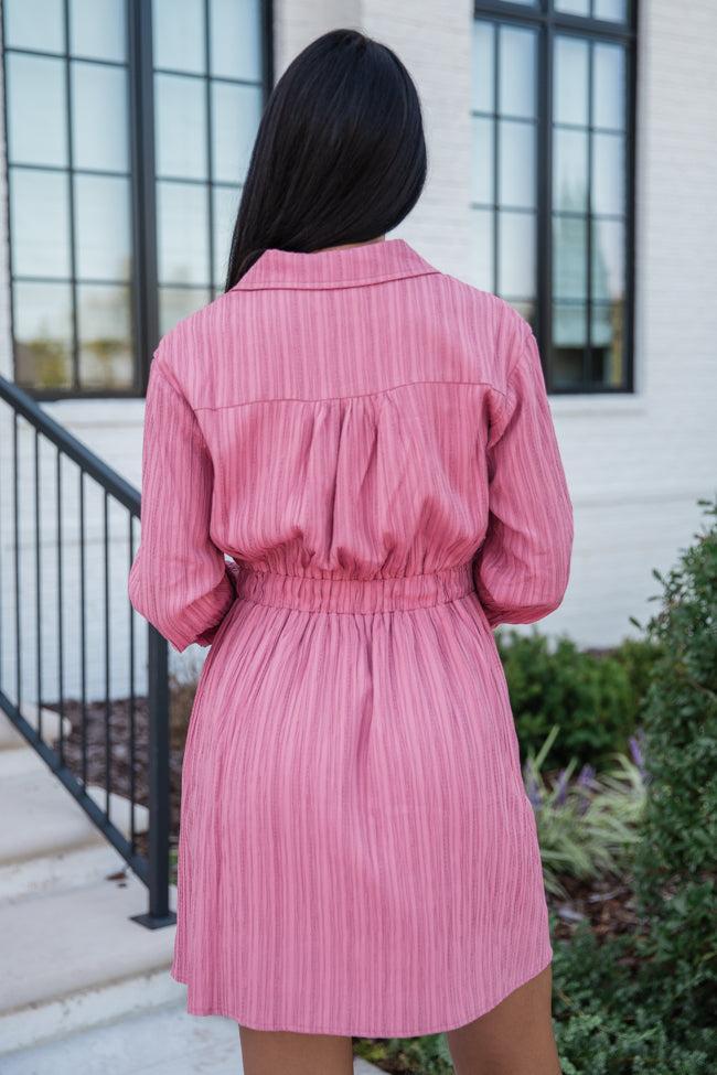 All The Way Up Rose Button Detail Mini Dress  FINAL SALE Product Image
