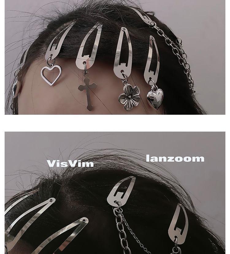 Set of 2: Pendant Alloy Hair Clip (Various Designs) Product Image