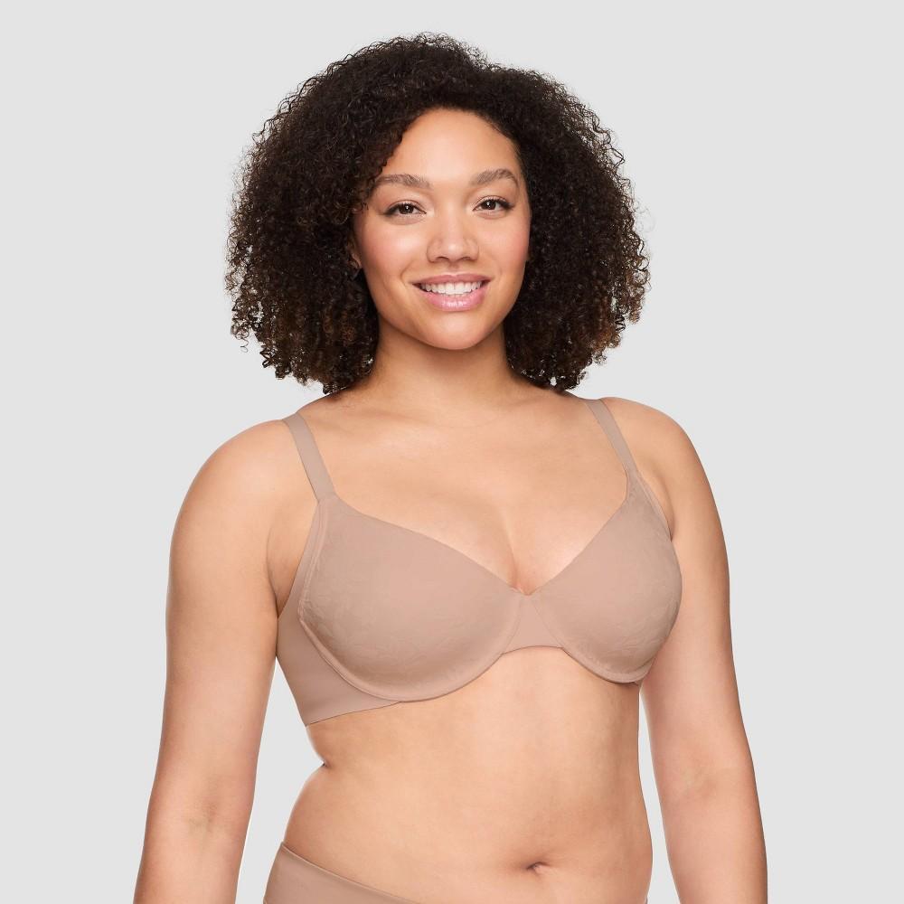 Simply Perfect by Warners Womens Side and Underarm Smoothing Lace Unlined Bra - Light Beige 40B: Medium Support, Adjustable Straps Product Image