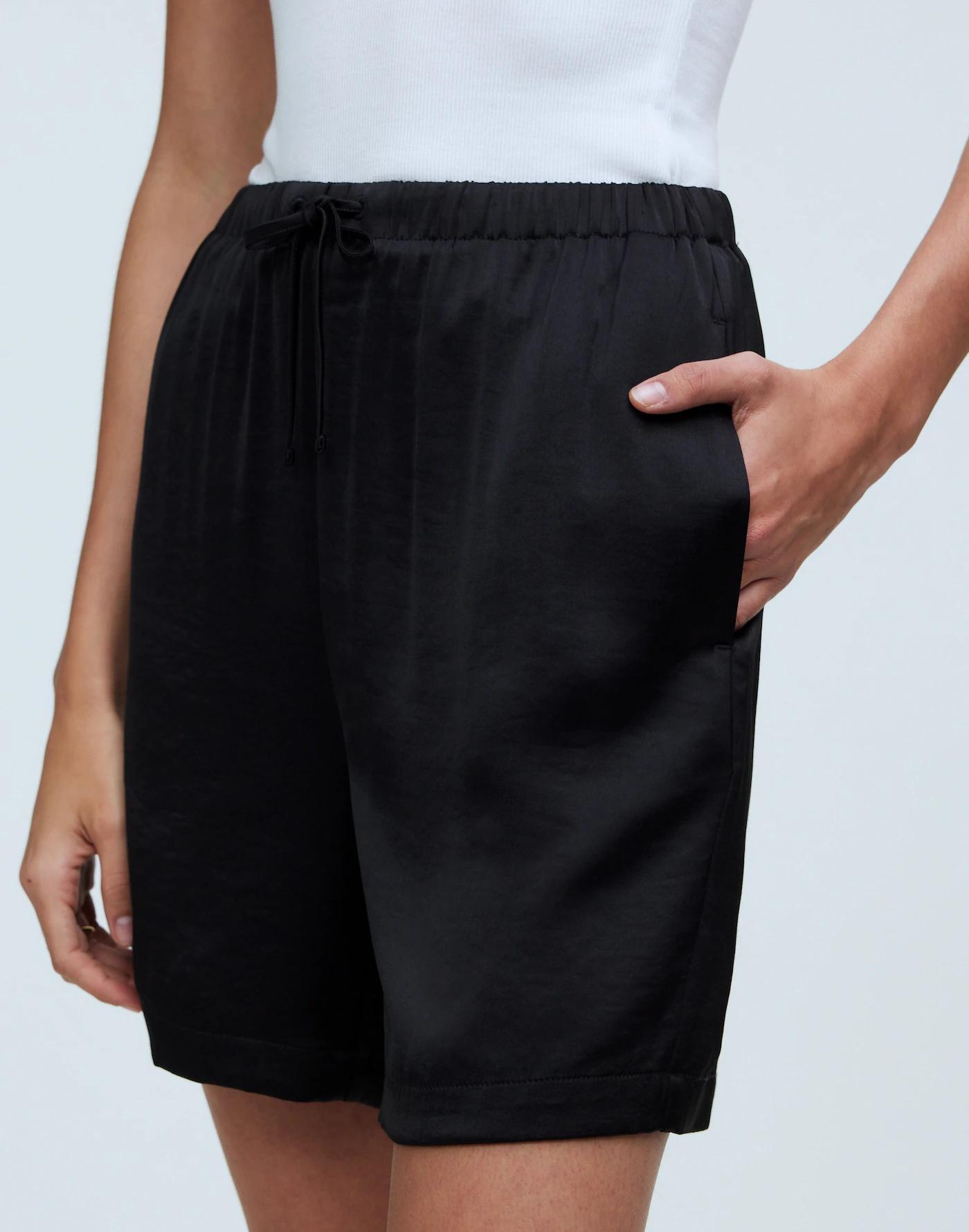 Pull-On Shorts in Satin Product Image