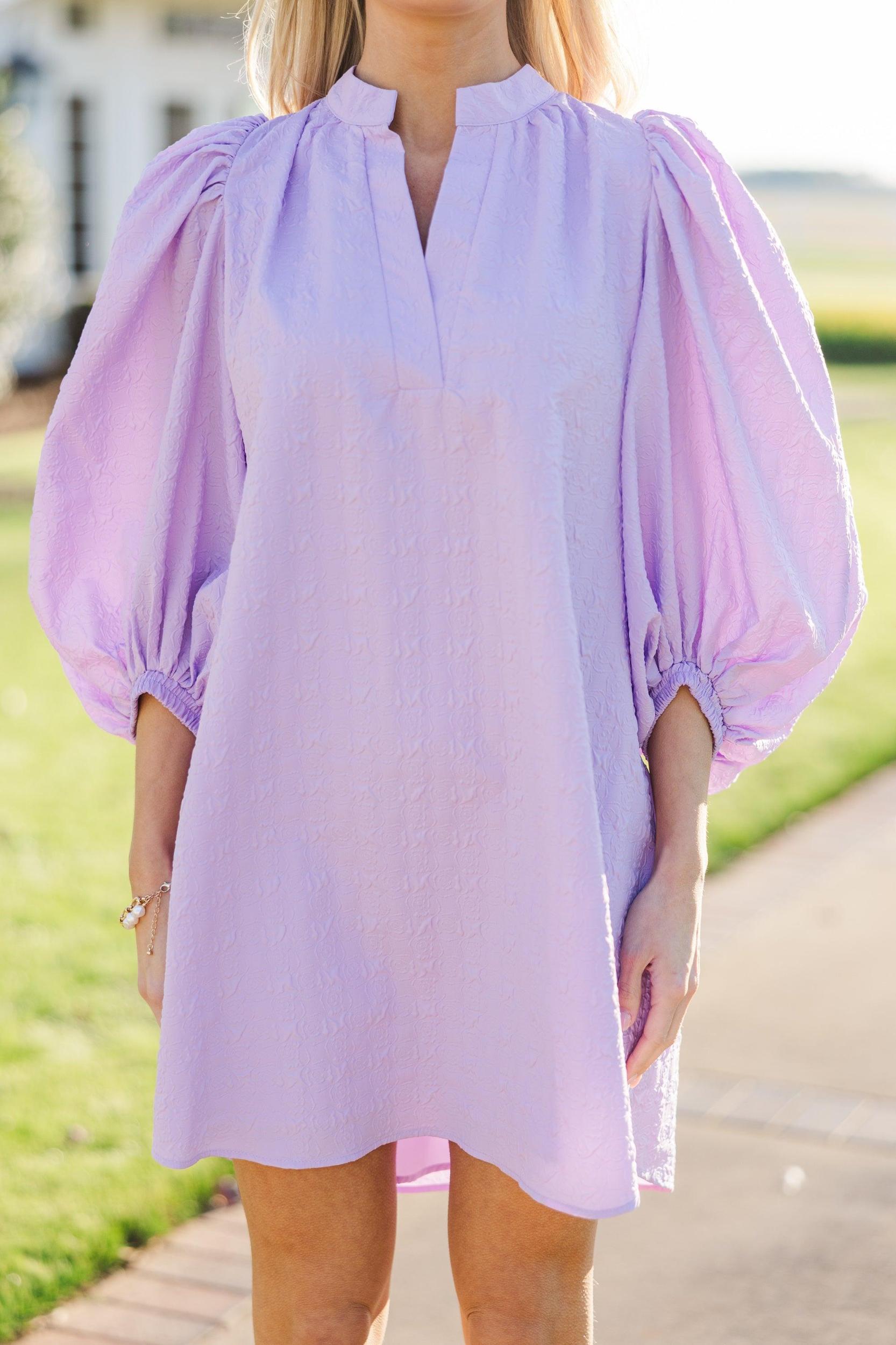The Idyllic Lavender Purple Textured Dress Female Product Image