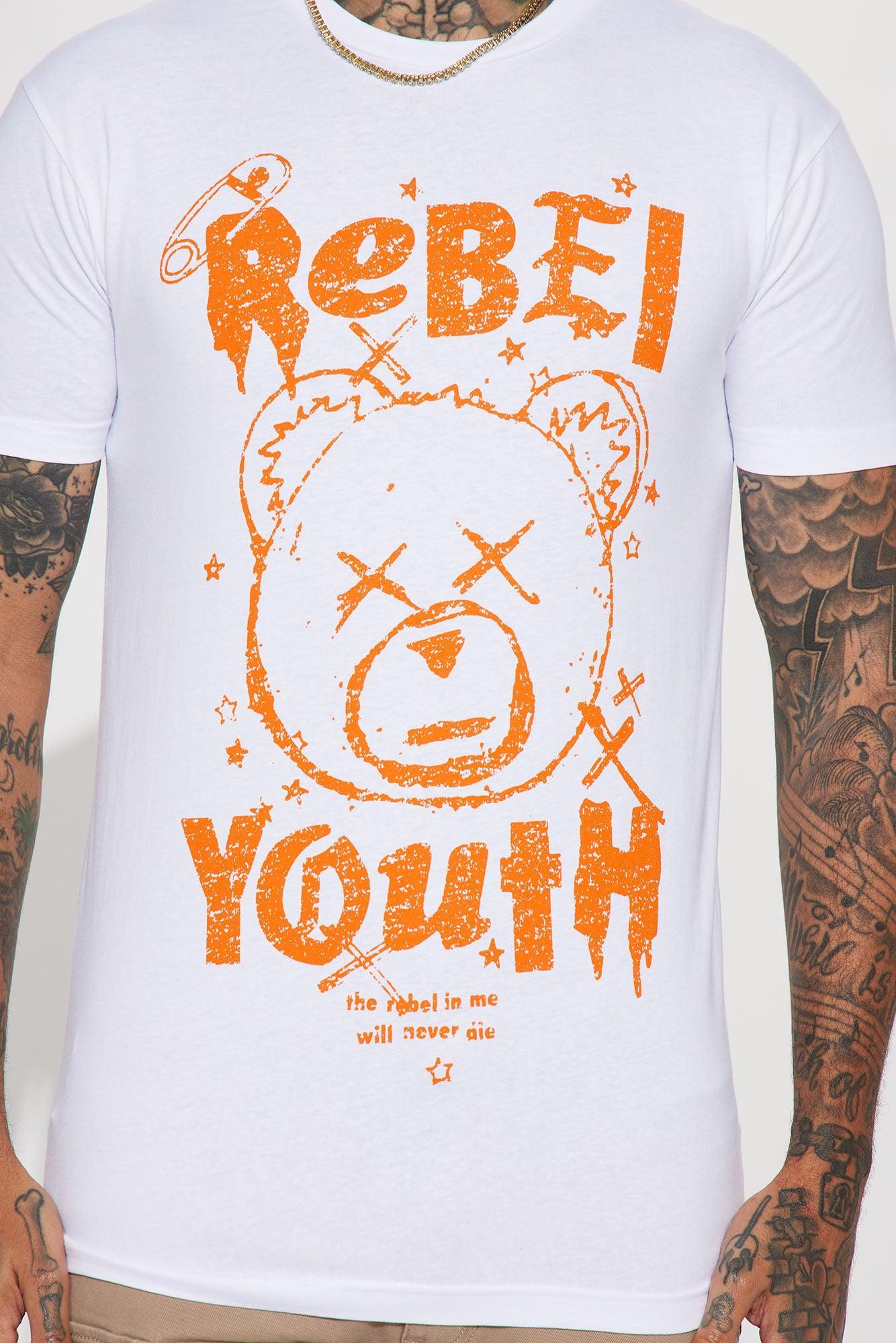 Rebelled Youth Short Sleeve Tee - White Product Image