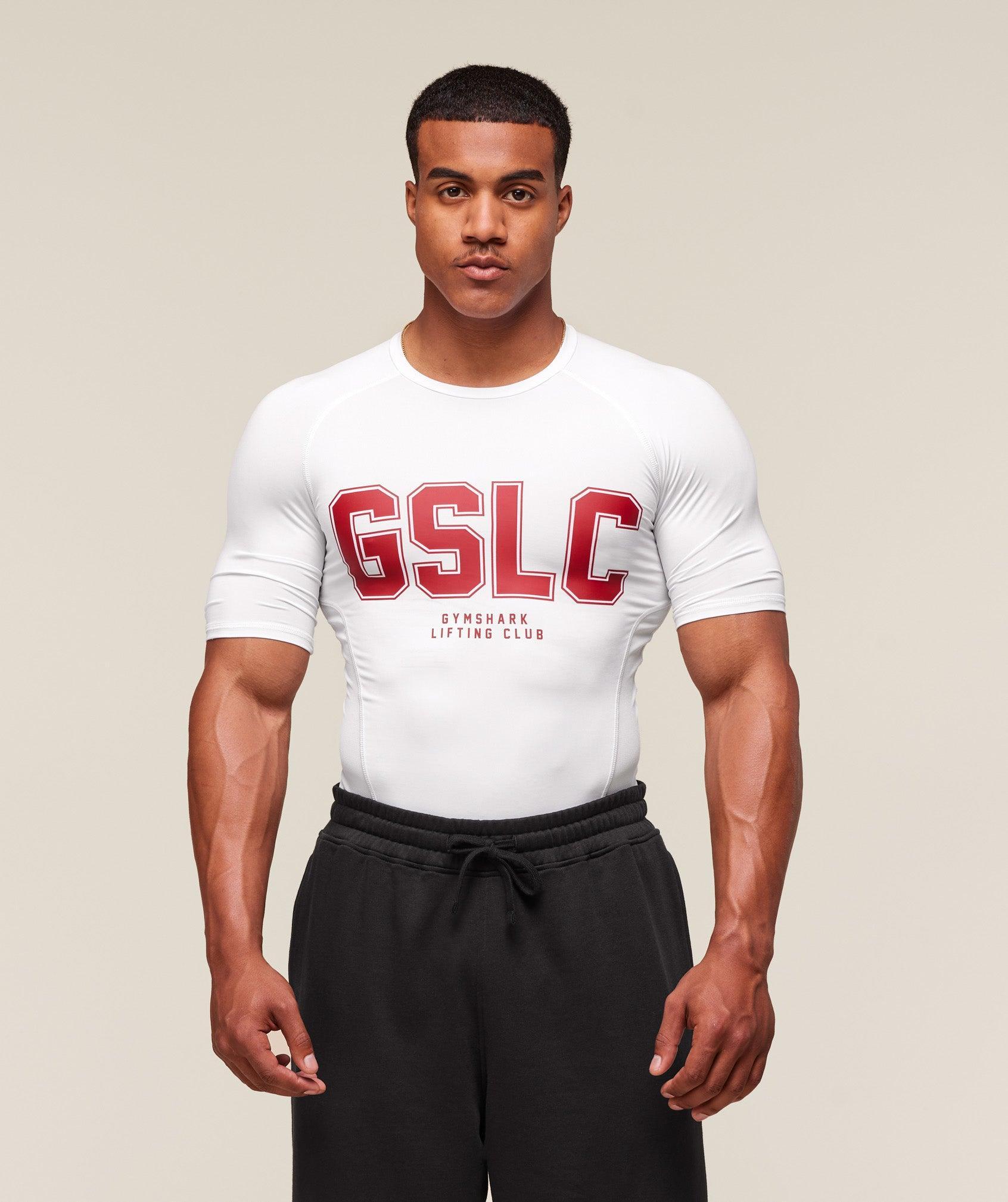 Gymshark GSLC Baselayer T-Shirt - White Male Product Image