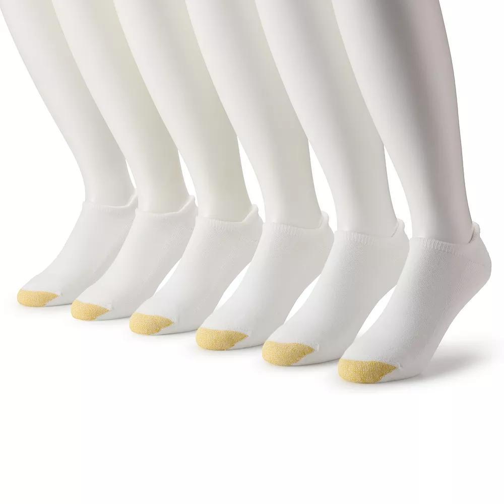 Mens GOLDTOE 6-Pack Athletic Heel Tab No-Show Socks Product Image