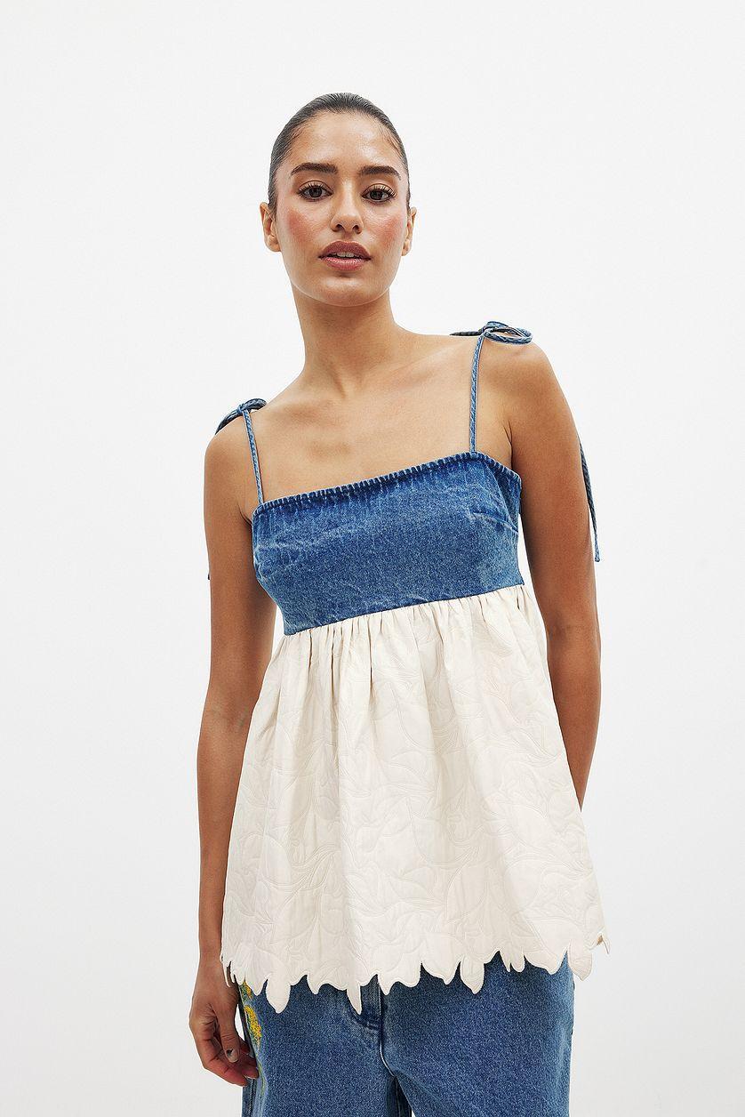 Denim Detail Top Product Image