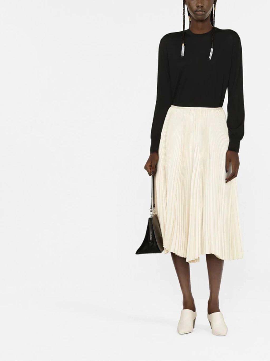 JIL SANDER Crew Neck Pullover Sweater In Black Product Image