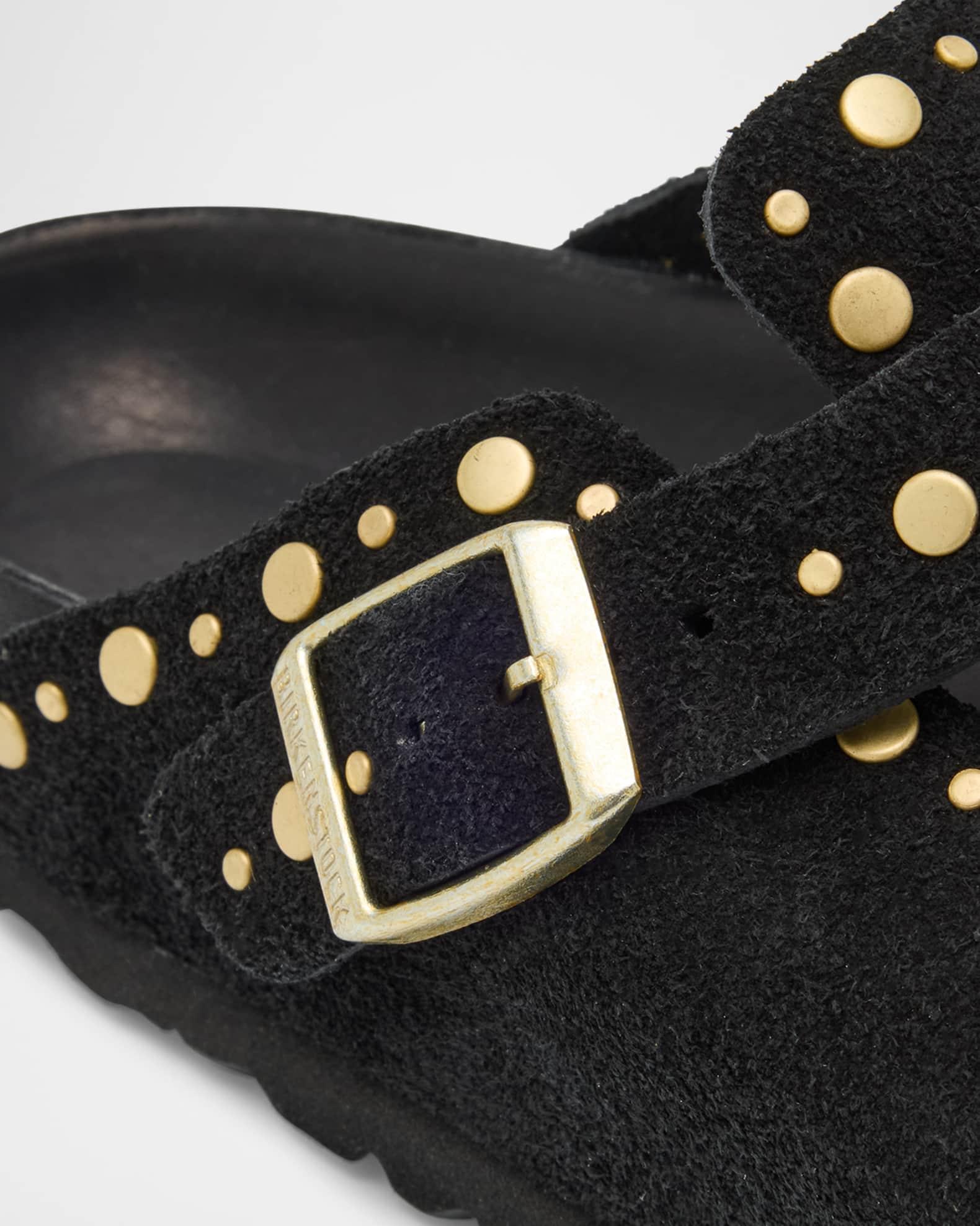 Boston Suede Stud Buckle Slide Clogs Product Image