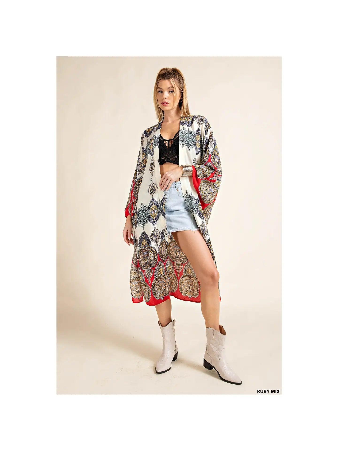 Long Pattern Kimono Product Image