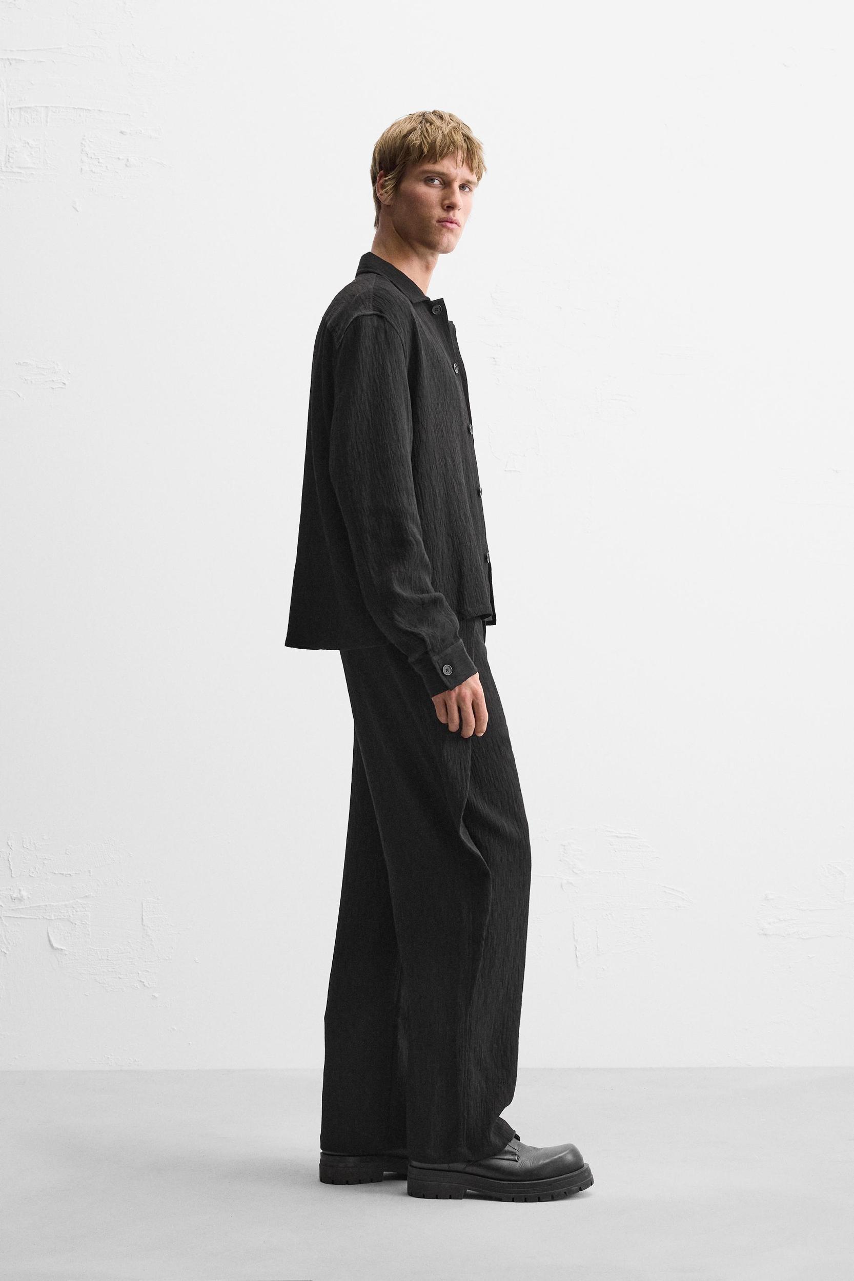 TEXTURED JACQUARD OVERSHIRT Product Image