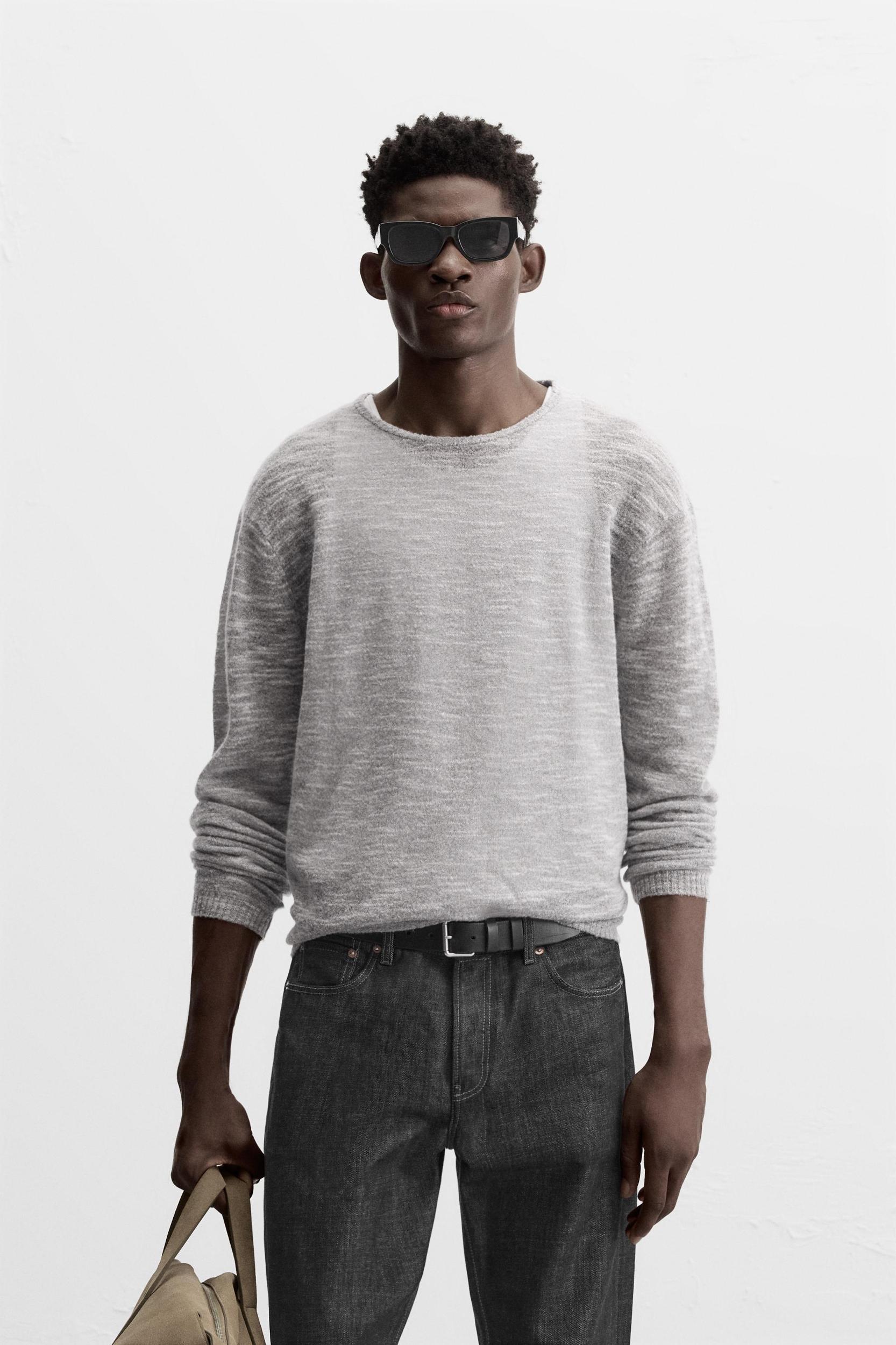 SEMI-SHEER TEXTURED SWEATER Product Image