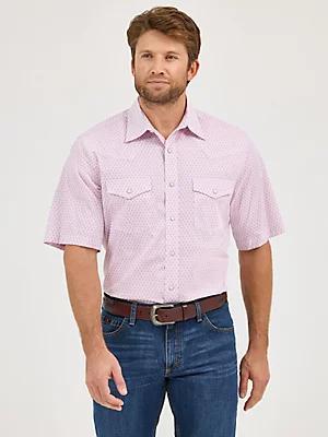 Men's 20X® Competition Advanced Comfort Short Sleeve Western Snap Shirt in Sky Plaid Product Image