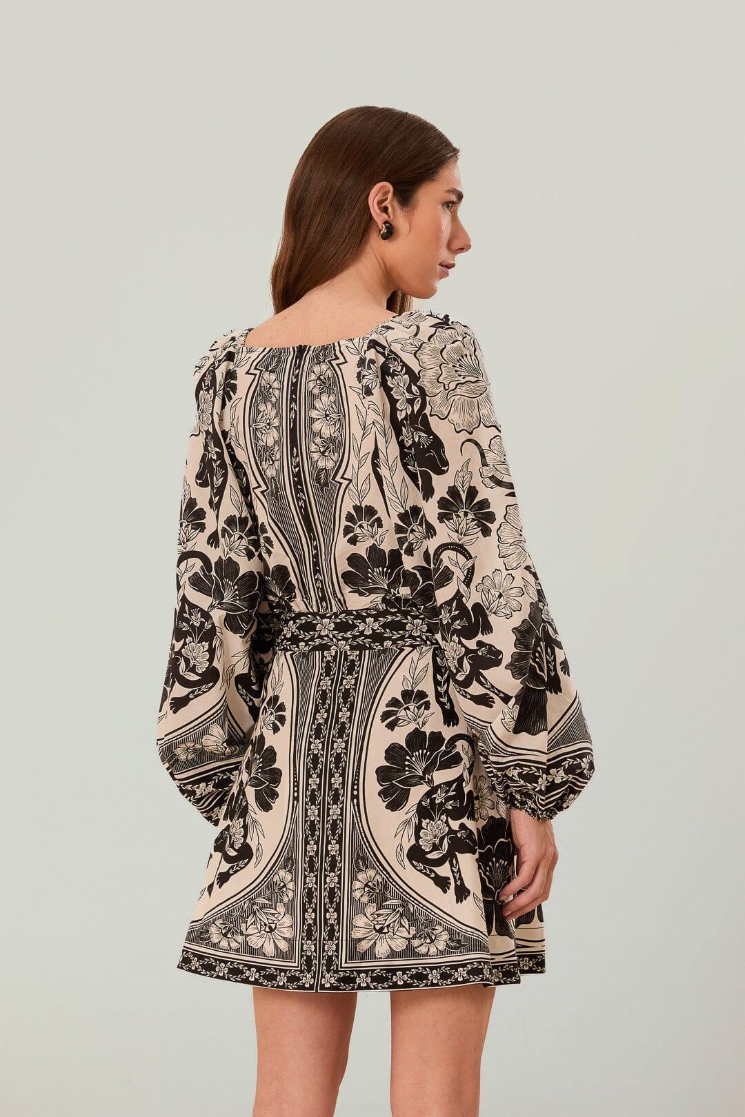 Off-White Flower Leopards Mini Skirt, FLOWER LEOPARDS OFF-WHITE / L Product Image