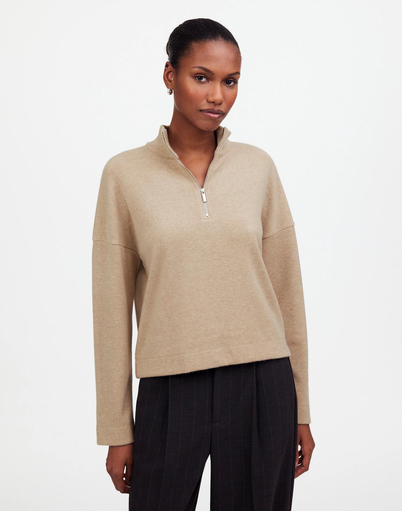 Quarter-Zip Pullover Top Product Image