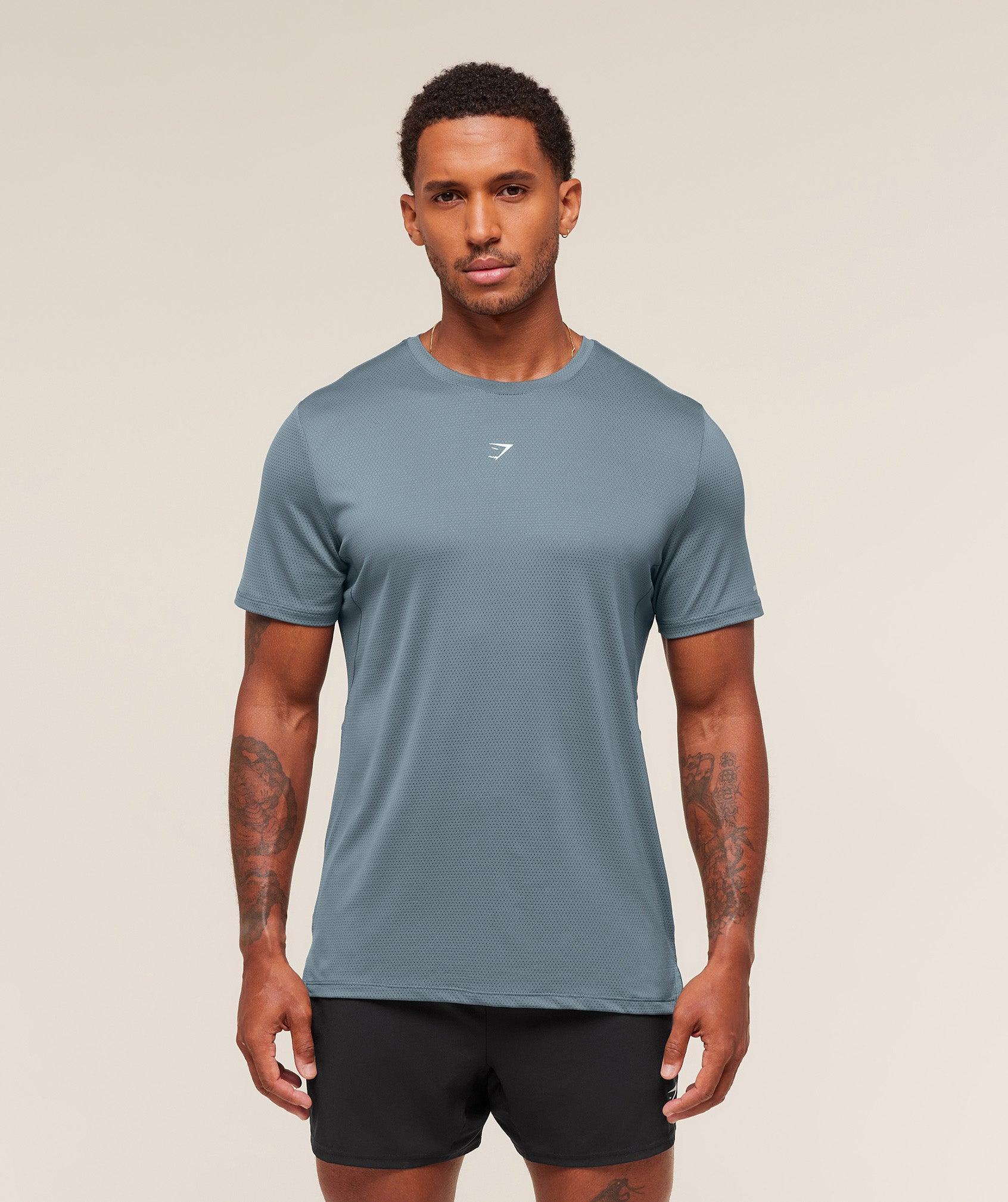 Gymshark Running T-Shirt - Iron Blue Male Product Image