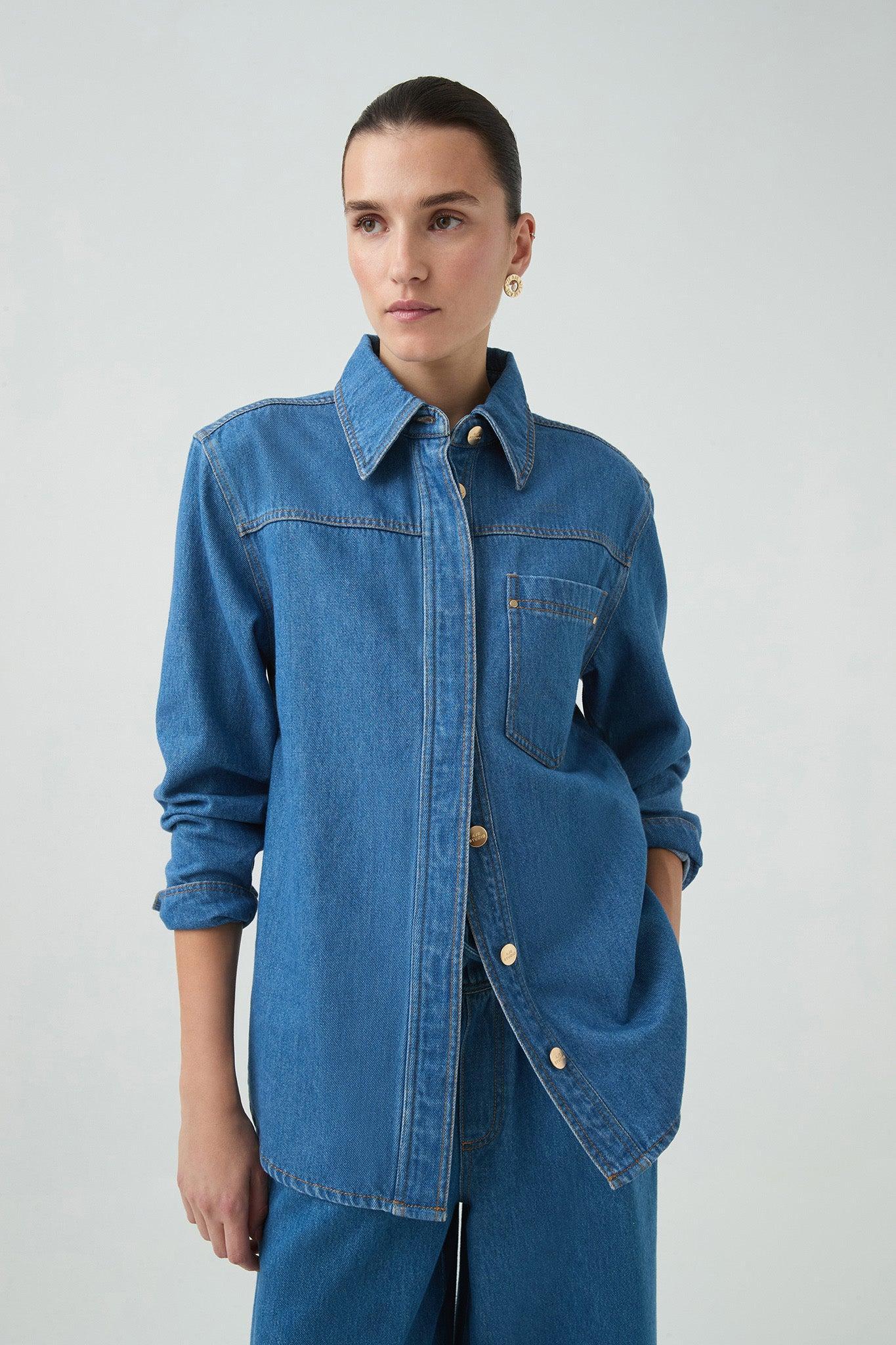 Long Sleeve Sunray Denim Shirt Product Image