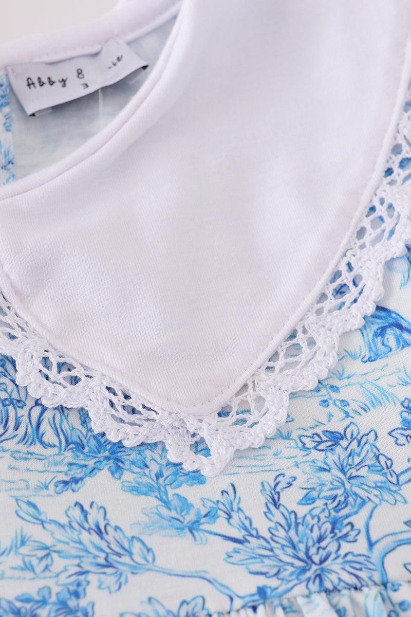Bow applique print mom&me dress Product Image