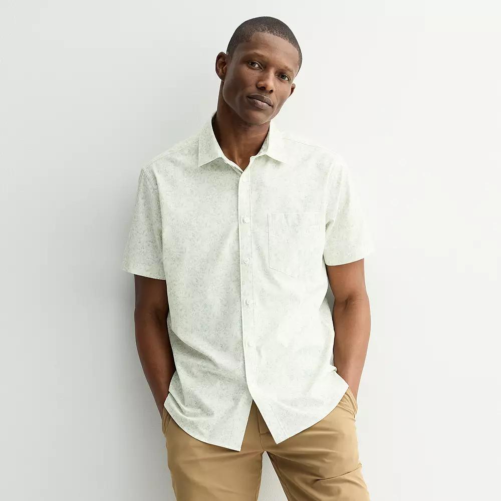 Mens FLX Performance Untucked-Fit Short Sleeve Button Down Shirt Product Image