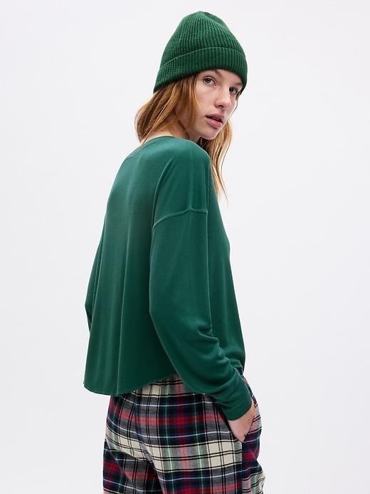 Rib Henley T-Shirt Product Image