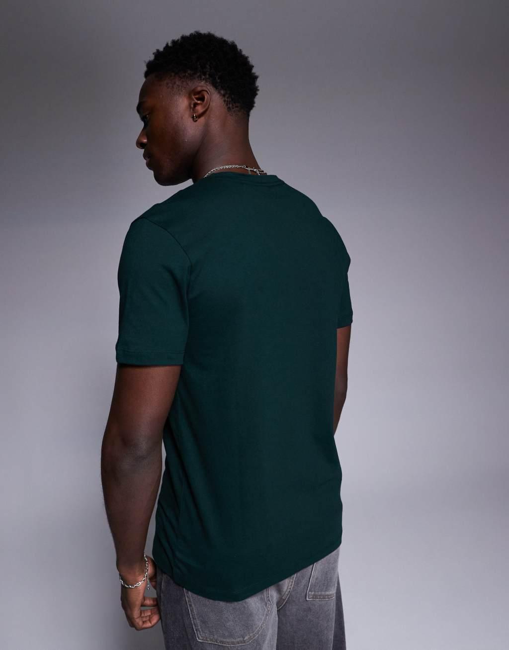 BOSS Orange Tales tonal logo T-shirt relaxed fit in dark green Product Image