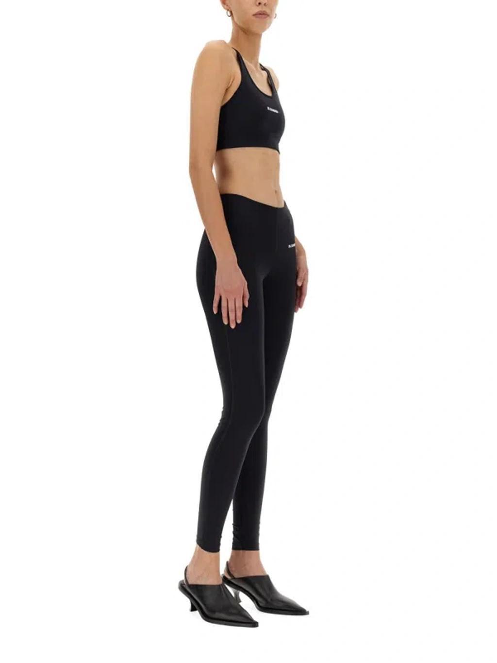 JIL SANDER Crop Top With Logo In Gray Product Image
