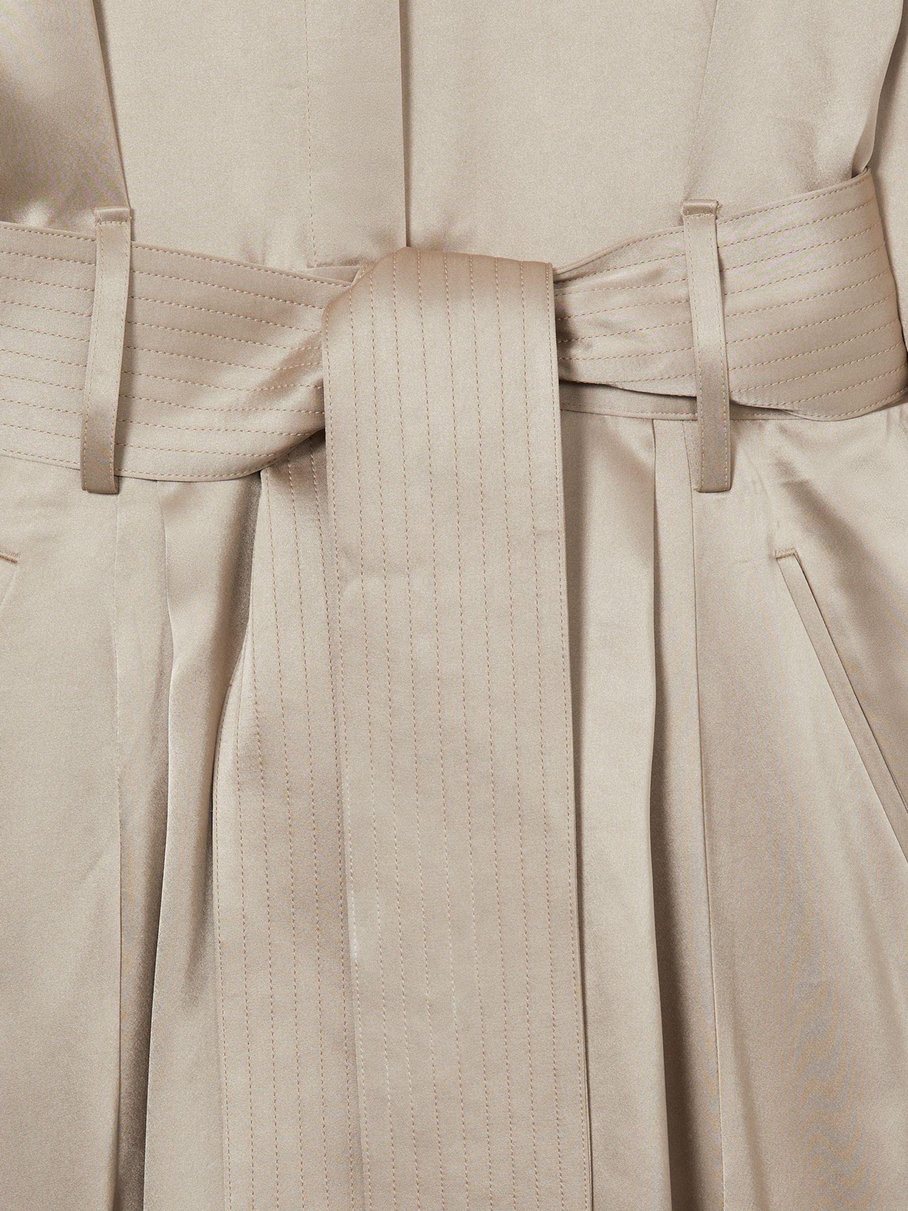 Atelier Belted Satin Jumpsuit in Champagne Product Image
