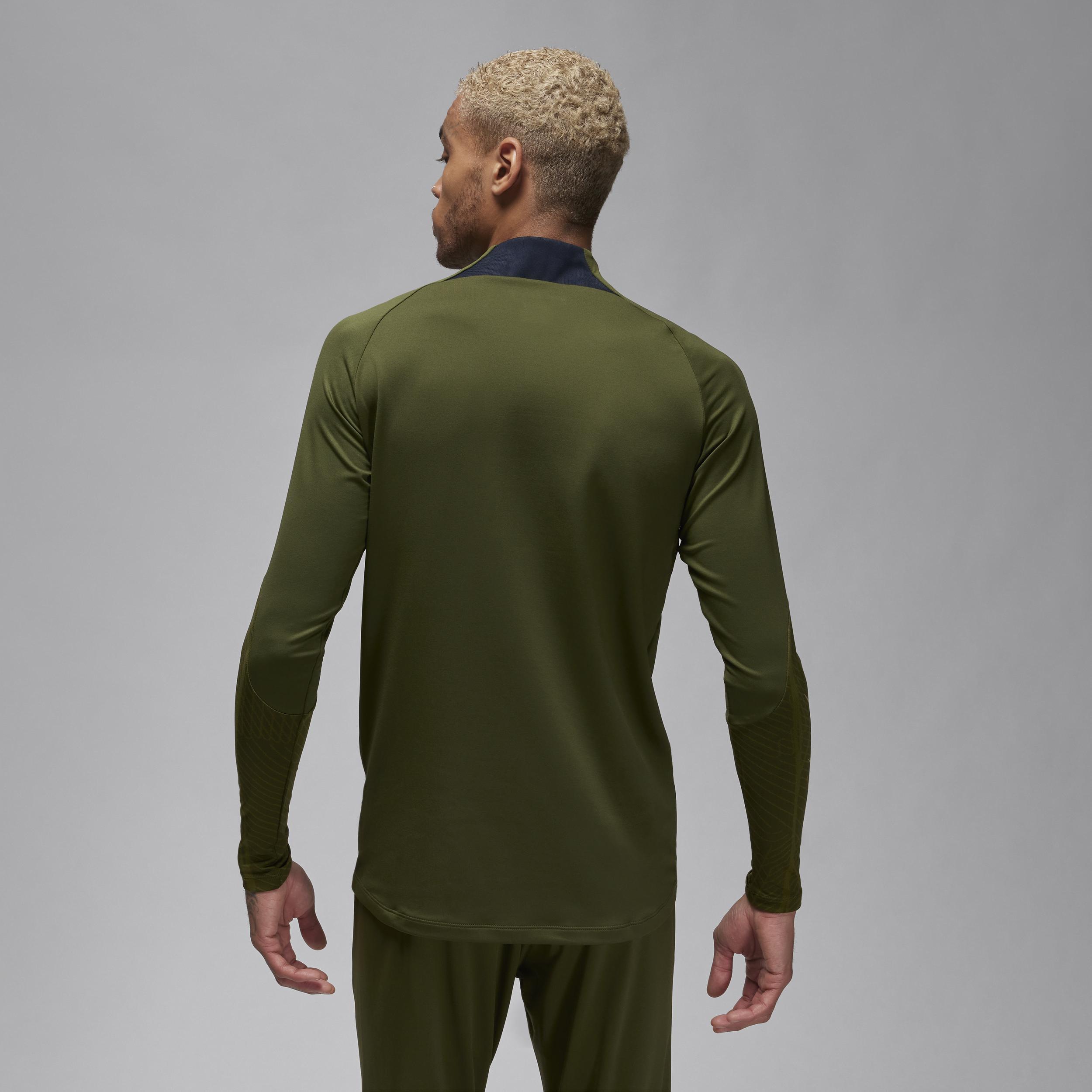 Mens Jordan Olive Paris Saint-Germain 2023/24 Fourth Strike Drill Performance Quarter-Zip Long Sleeve Top Product Image