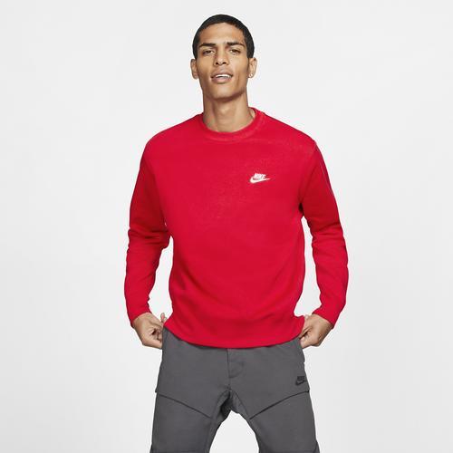 Nike Men's Club Crewneck Sweatshirt in Khaki/White at Nordstrom, Size Small Product Image