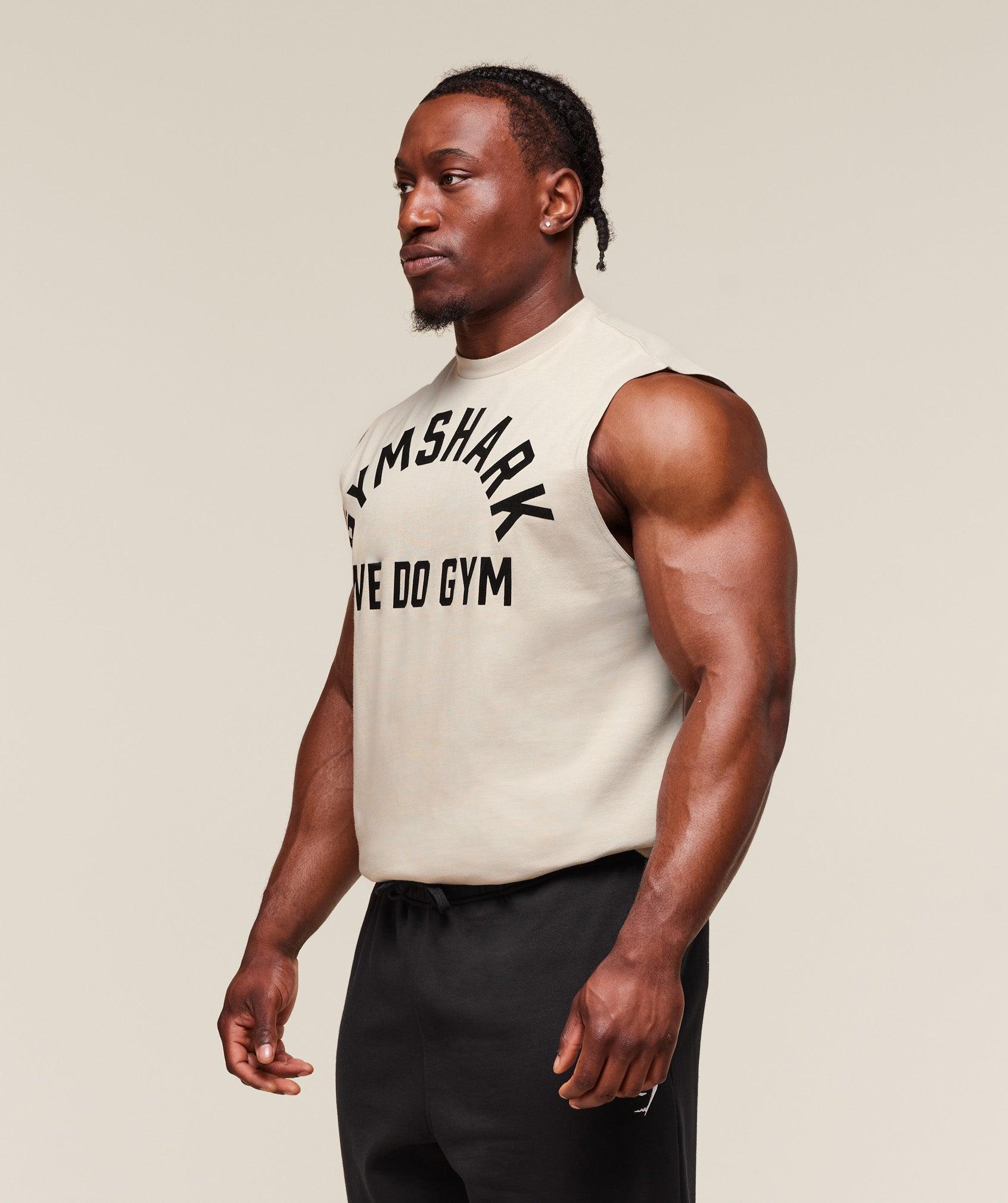 Gymshark We Do Gym Tank - Pebble Grey Male Product Image