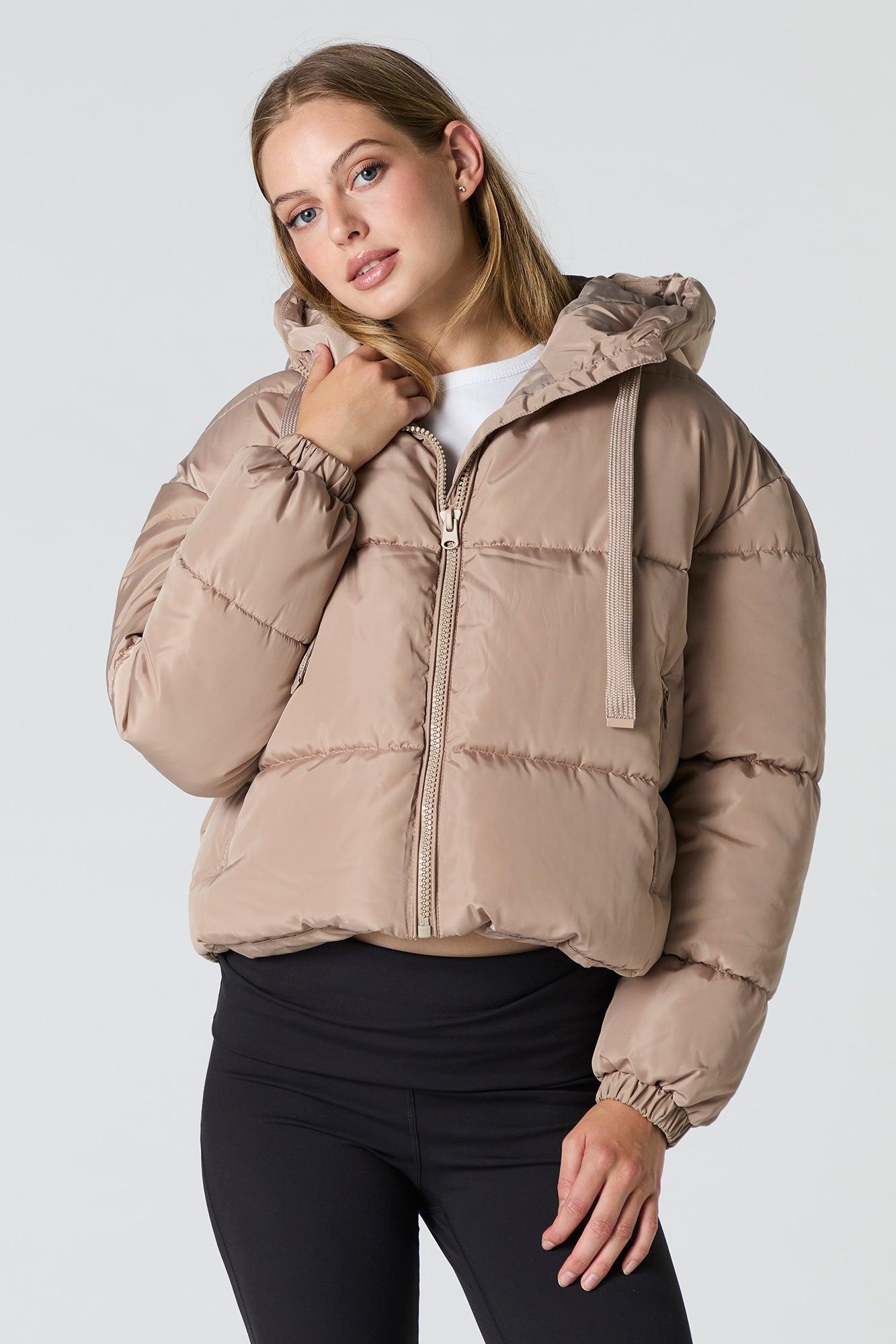 Drawstring Hood Puffer Jacket Female Product Image