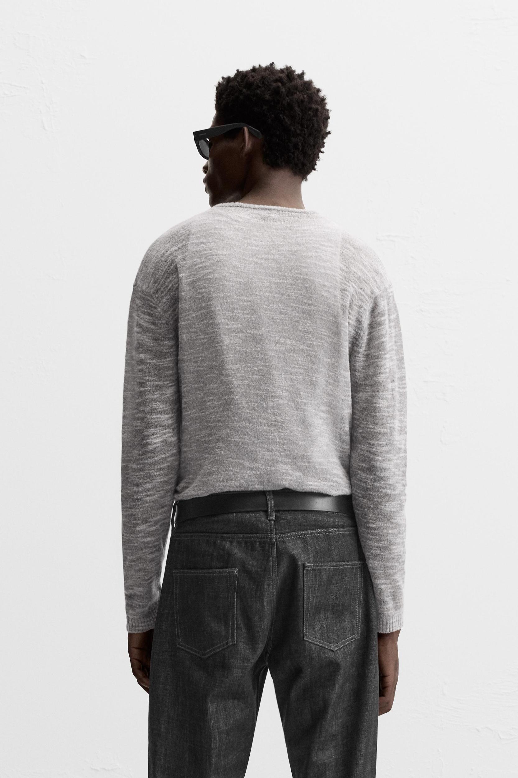 SEMI-SHEER TEXTURED SWEATER Product Image