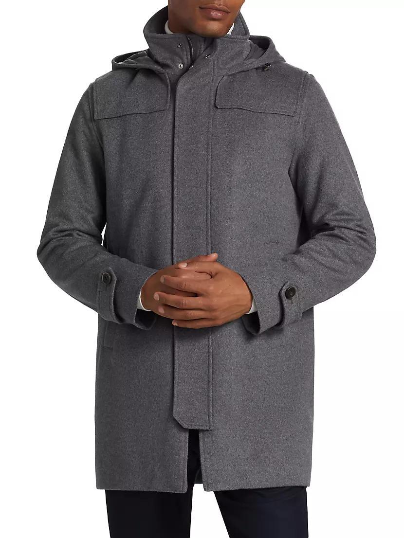 Virgin Wool-Cashmere Hooded Parka Product Image