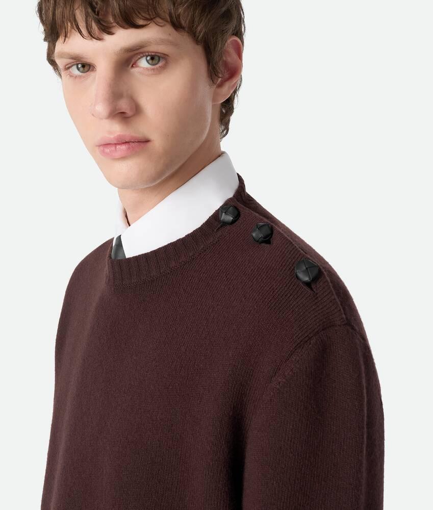 Men's Compact Wool Sweater in Ebony Product Image