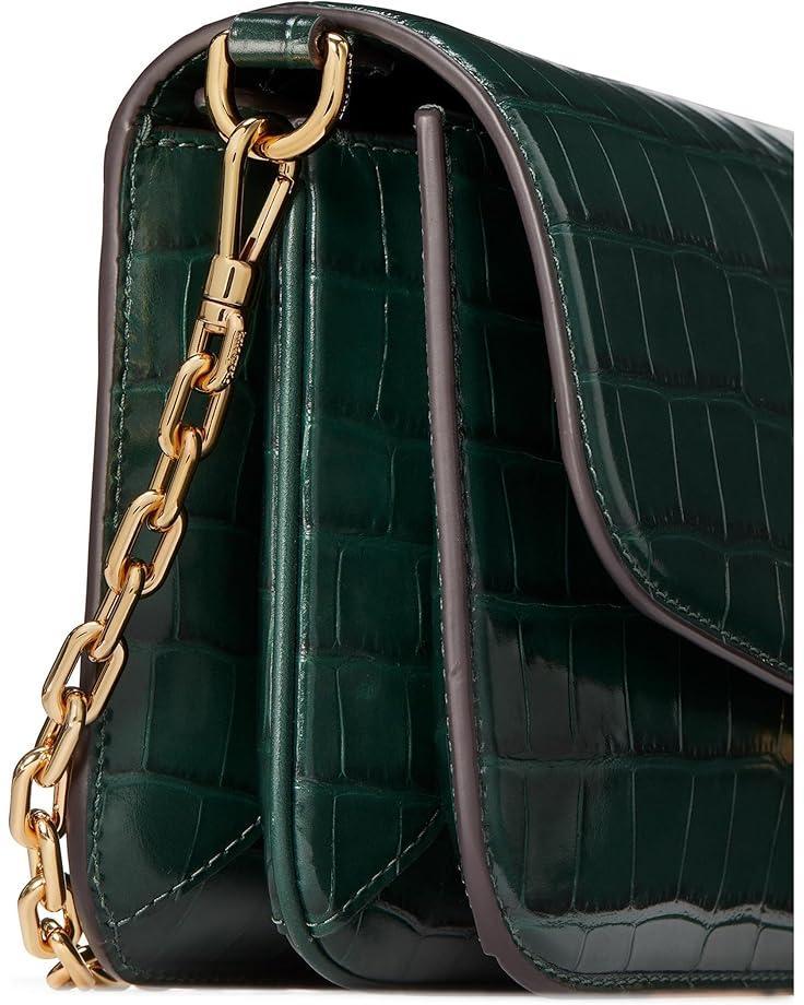 Dakota Croc Embossed Leather Small Crossbody Product Image