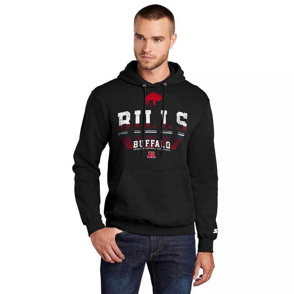 Men's Starter  Charcoal Philadelphia Eagles Arch Over Logo Pullover Hoodie, Size: XXL Product Image