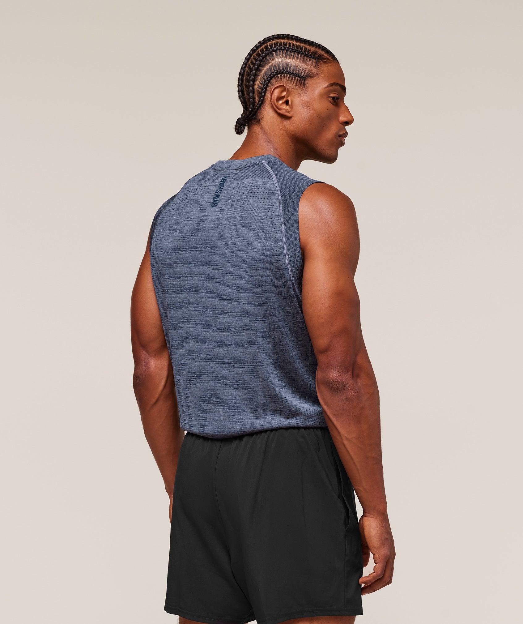 Gymshark Versatile Seamless Tank - Iron Blue/Navy Male Product Image