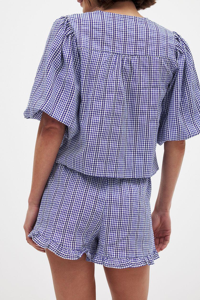 Cotton Wide Mid Waist Shorts Product Image