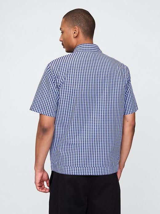 Poplin Full-Zip Pocket Shirt Product Image