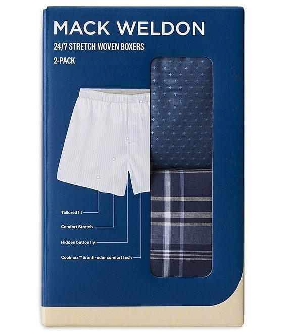Mack Weldon 24/7 4#double; Inseam Plaid Stretch Woven Boxer Briefs 2-Pack Product Image