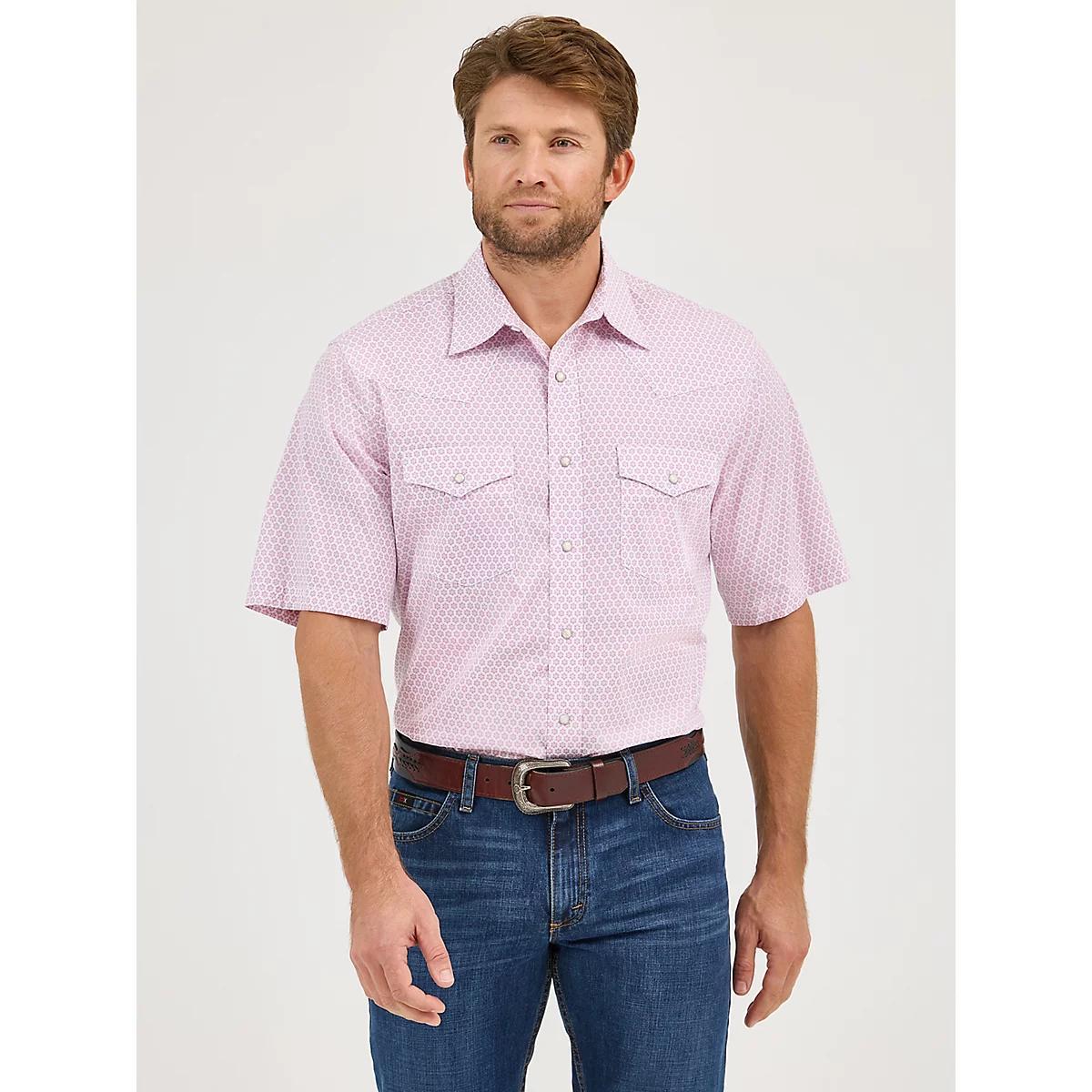Men's 20X® Competition Advanced Comfort Short Sleeve Western Snap Shirt in Sky Plaid Product Image