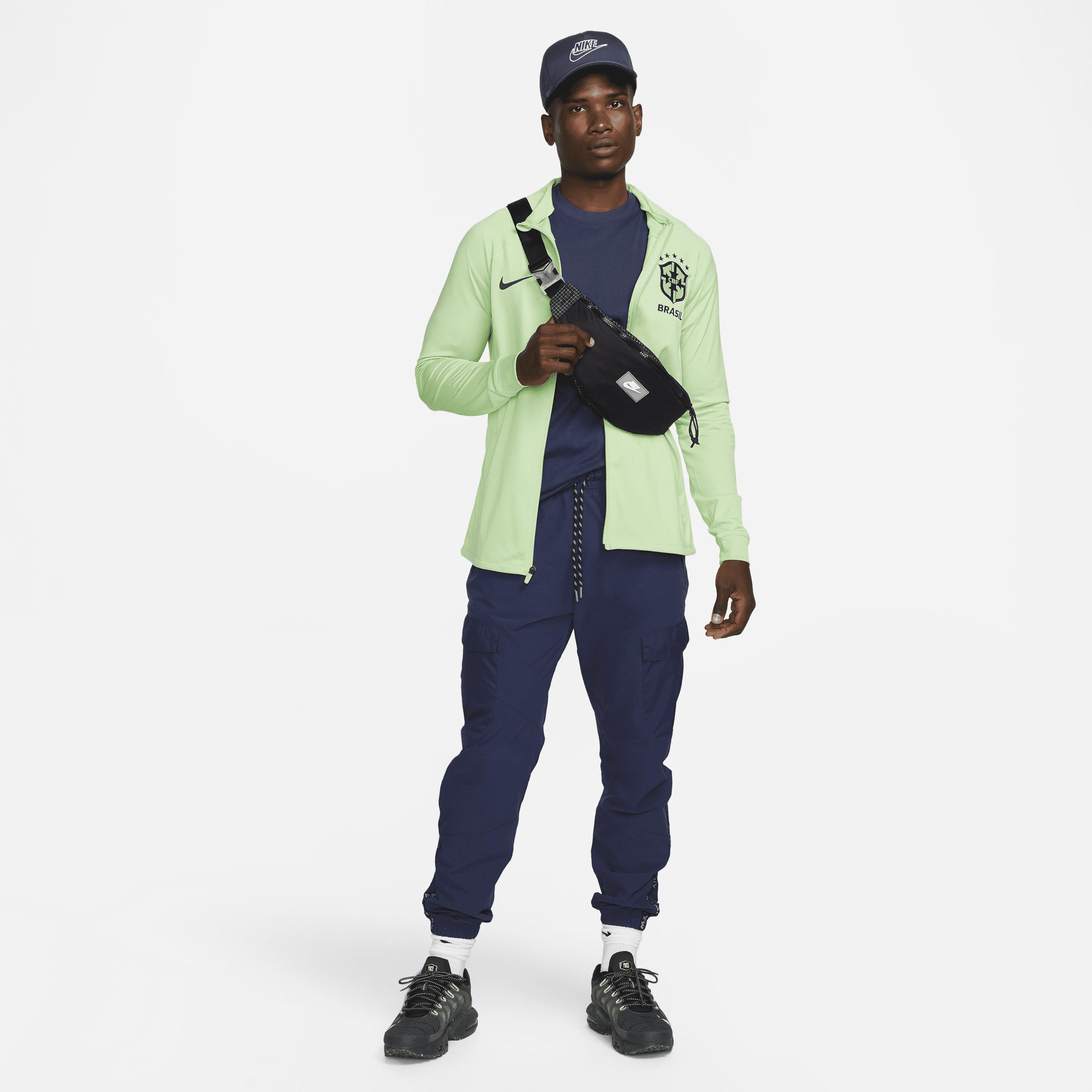 Men's Nike Brazil National Team Green Strike Raglan Full-Zip Performance Track Jacket, Size: XL, Soc Green Product Image
