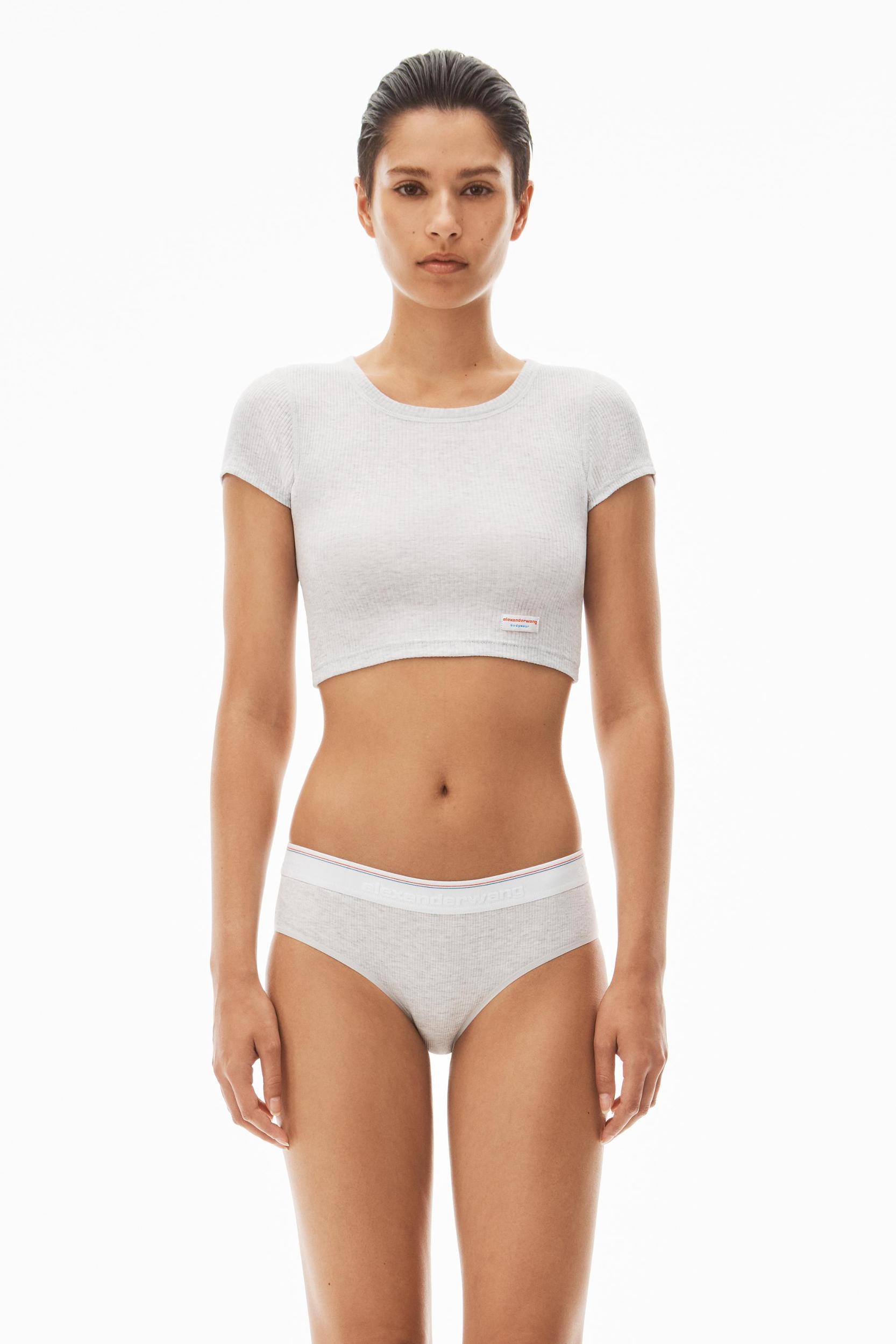 Short-sleeve Loungewear Dress In Ribbed Cotton Product Image