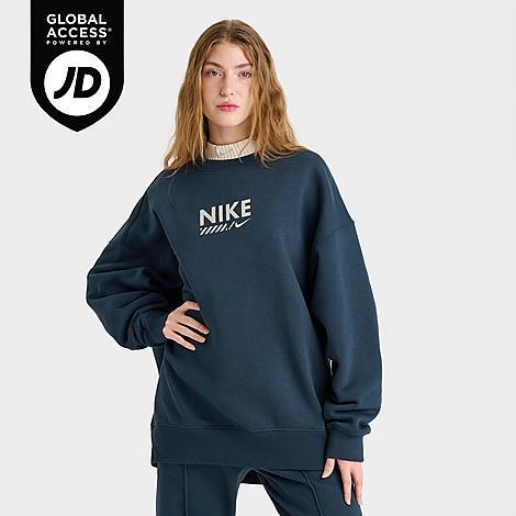 Womens Nike Sportswear Gym Life Oversized Fleece Crewneck Sweatshirt Product Image