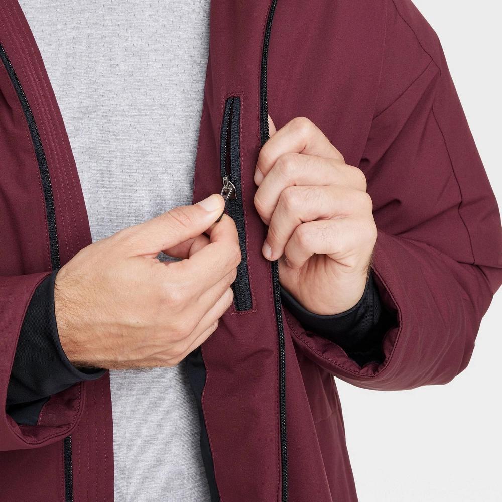 Mens Winter Jacket - All In Motion Berry Red XS Product Image